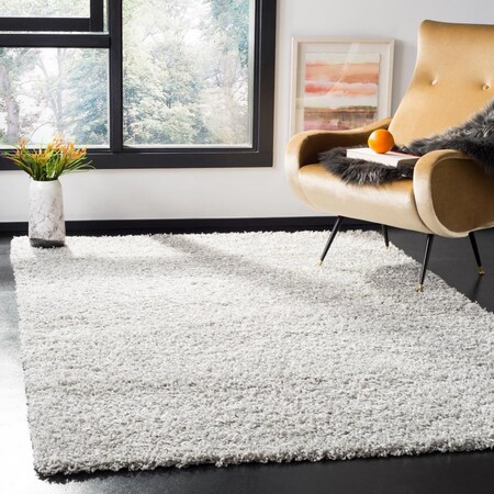 Safavieh SGA-Athens Shag 6 ft. x 7 in. Square Area Rug - Silver SGAS119S-7SQ